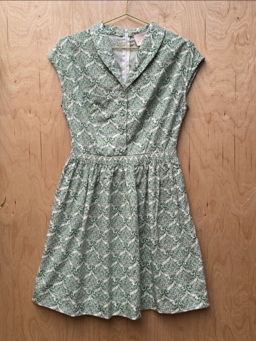 Emery Floral Collared Cap-Sleeve Mini Dress
